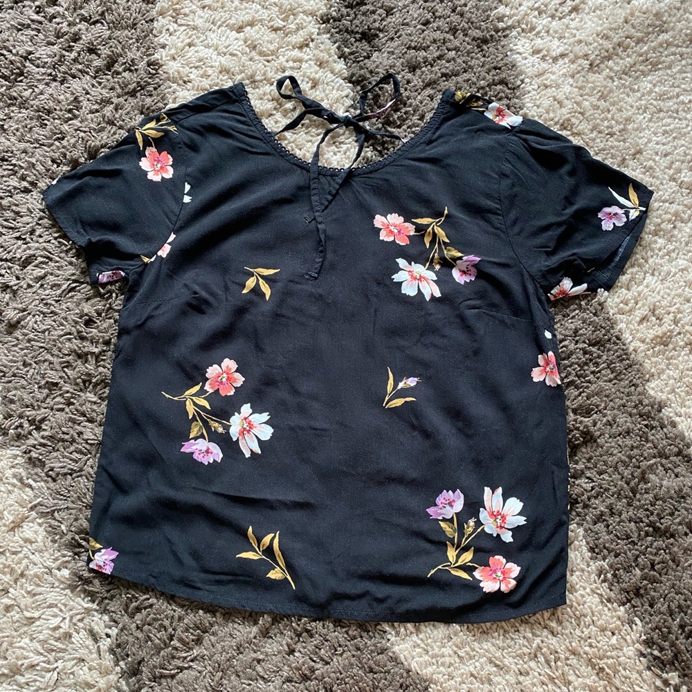 Floral Short Sleeve Top | Abercrombie & Fitch